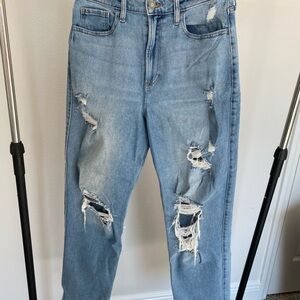 Hollister Curvy Ultra High Rise Vintage Straight Blue Jeans
